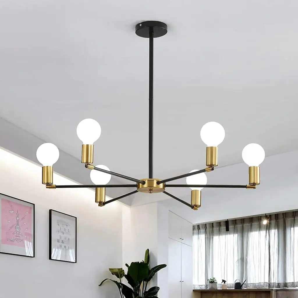 Industrial Ceiling Light Vintage 6 Head Pendant Light Fixture Metal Ceiling Lamp Chandeliers for Bedroom Living Room Dining Room
Industrial Ceiling Light Vintage 6 Head Pendant Light Fixture Metal Ceiling Lamp Chandeliers for Bedroom Living Room Dining Room