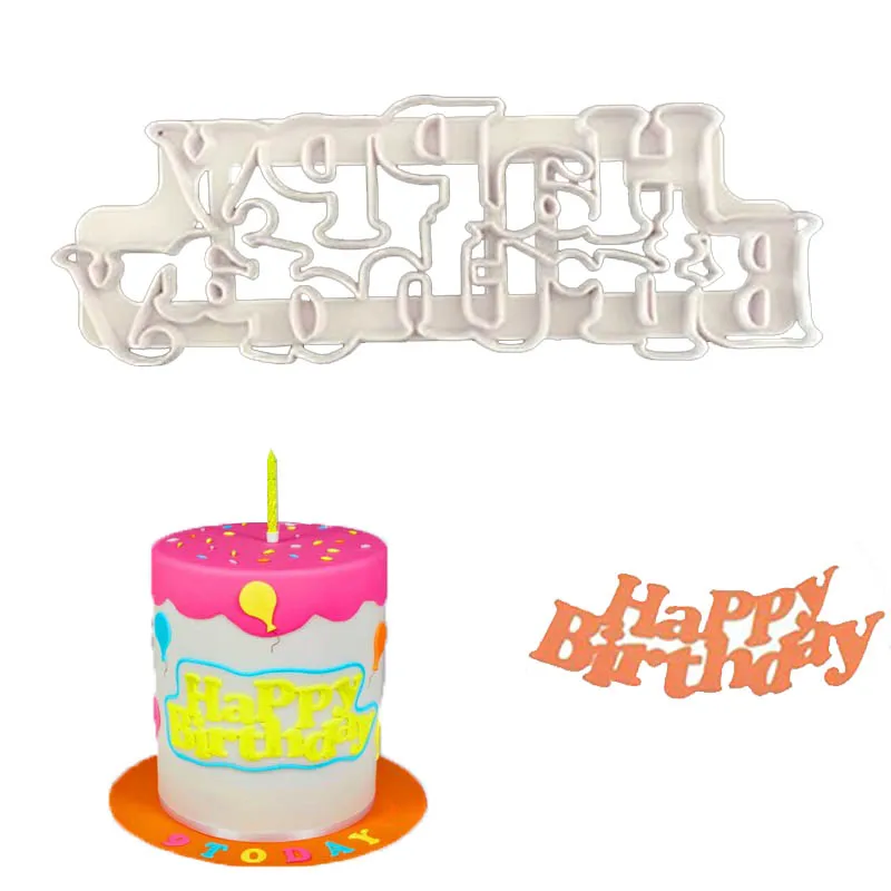 Happy Birthday Cookie Cutter Mold Letter Shape Fondant Cake Biscuit 3D Chocolates Kitchen Stamp Decorating Tools Baking Printing
Happy Birthday Cookie Cutter Mold Letter Shape Fondant Cake Biscuit 3D Chocolates Kitchen Stamp Decorating Tools Baking Printing