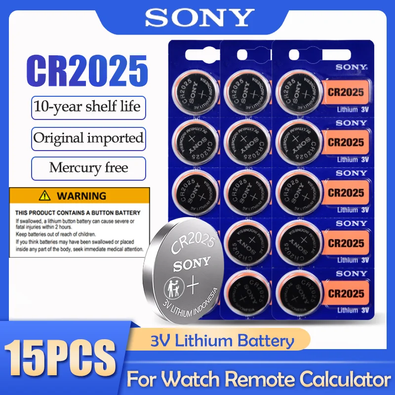 Литиевая батарея Sony CR2025 CR 2025 DL2025 BR2025 KCR2025 3 в для часов игрушек пультов