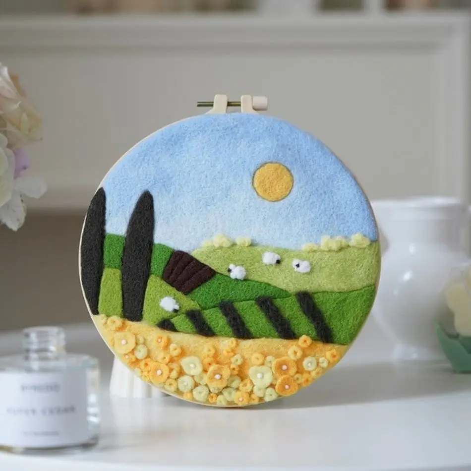 SDOYUNO DIY Wool Felting Painting With Embroidery0 Mountain Scenery Handmade Needle Wool Painting Picture For Crafts Frame Decor
SDOYUNO DIY Wool Felting Painting With Embroidery0 Mountain Scenery Handmade Needle Wool Painting Picture For Crafts Frame Decor