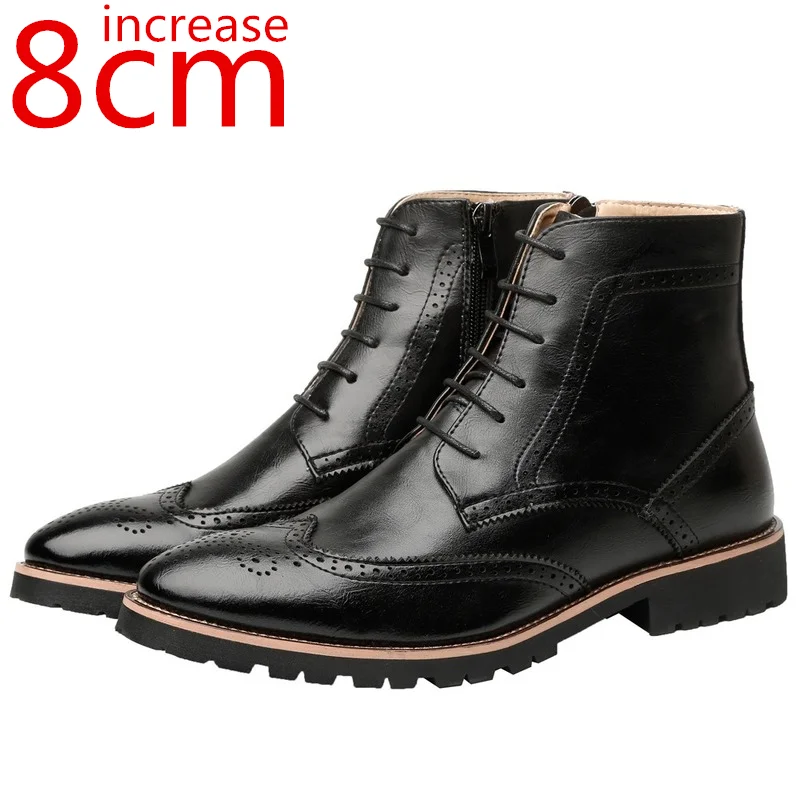 Invisible Inner Heightening Men's Boots British Style Trend Brock Carved Leather Boots High-top Leather Shoes Martin Boots Shoes
Invisible Inner Heightening Men's Boots British Style Trend Brock Carved Leather Boots High-top Leather Shoes Martin Boots Shoes