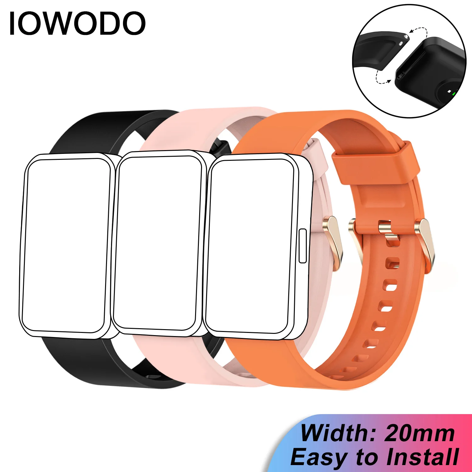 20mm Universal Silicone Smart Watch Band Strap Bracelet For Amazfit GTS Xiaomi Haylou Garmin Samsung Sport Watch Bracelet
20mm Universal Silicone Smart Watch Band Strap Bracelet For Amazfit GTS Xiaomi Haylou Garmin Samsung Sport Watch Bracelet