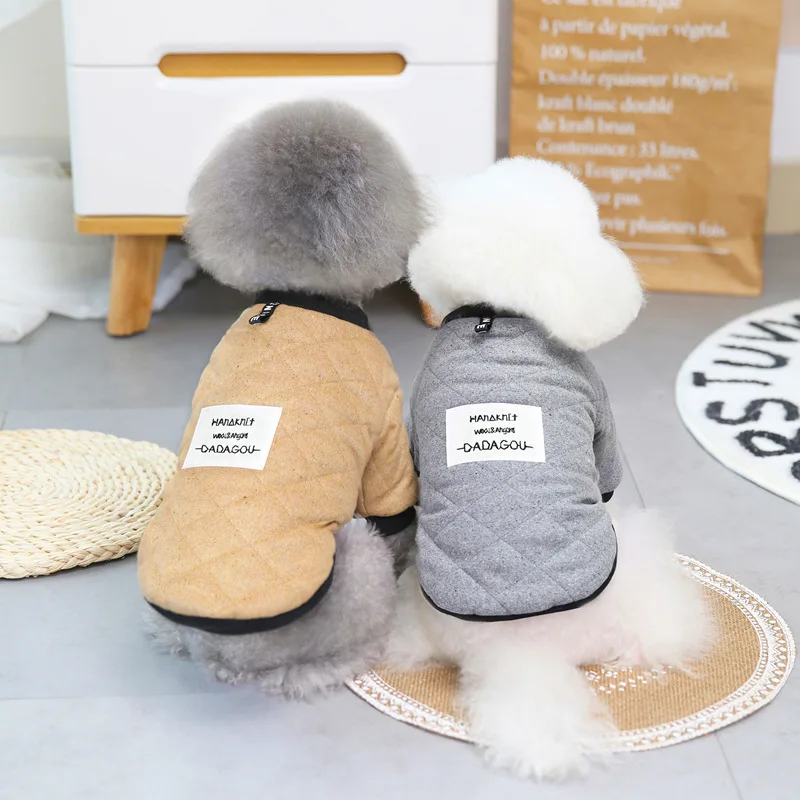Letter Printing Grid Version Autumn AndWinter Pet Cotton Coat Teddy Chihuahua Plus Velvet Thick Warm Small Dog Two-sleevedJacket
Letter Printing Grid Version Autumn AndWinter Pet Cotton Coat Teddy Chihuahua Plus Velvet Thick Warm Small Dog Two-sleevedJacket