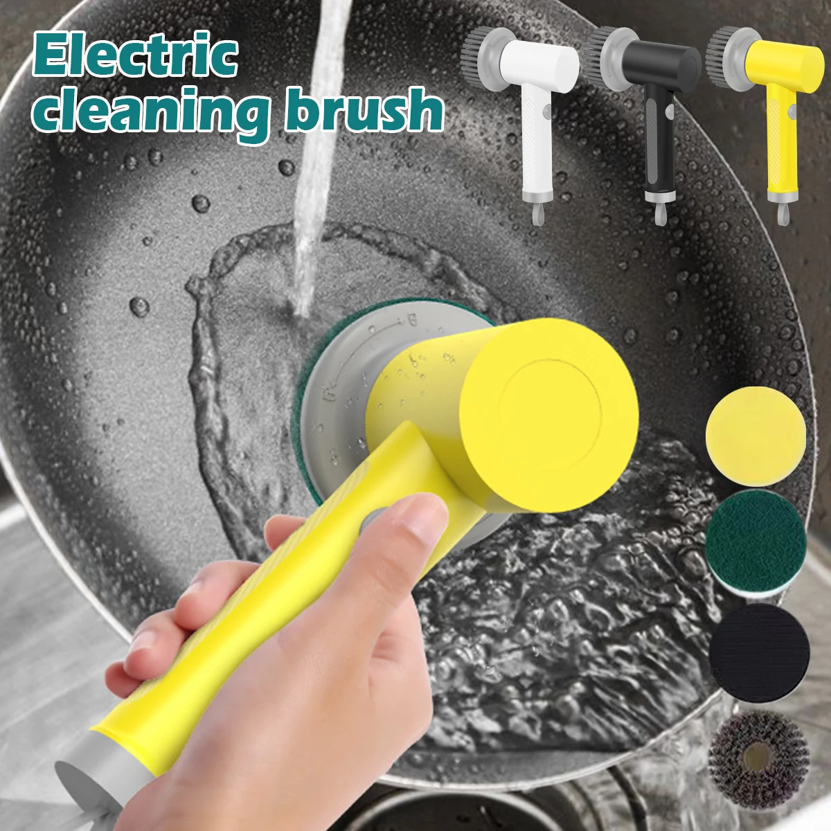 Electric Spin Scrubber Rechargeable Cordless Electric Cleaning Brush Hand-held Power Scrub Brush with 1200mAh Battery
Electric Spin Scrubber Rechargeable Cordless Electric Cleaning Brush Hand-held Power Scrub Brush with 1200mAh Battery