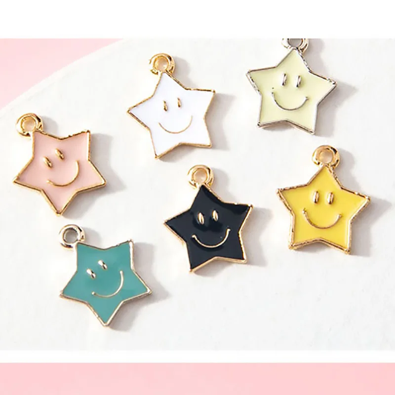 WZNB 10Pcs Enamel Cute Cartoon Stars Charms Alloy Pendant For Diy Jewelry Findings Making Earring Necklace Accessories Wholesale
WZNB 10Pcs Enamel Cute Cartoon Stars Charms Alloy Pendant For Diy Jewelry Findings Making Earring Necklace Accessories Wholesale