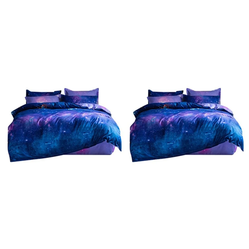 Duvet Cover & Pillowcase Set With Zipper Closure Starry Sky Printing Soft Aloe Cotton Comforter Cover Sets 
Duvet Cover & Pillowcase Set With Zipper Closure Starry Sky Printing Soft Aloe Cotton Comforter Cover Sets