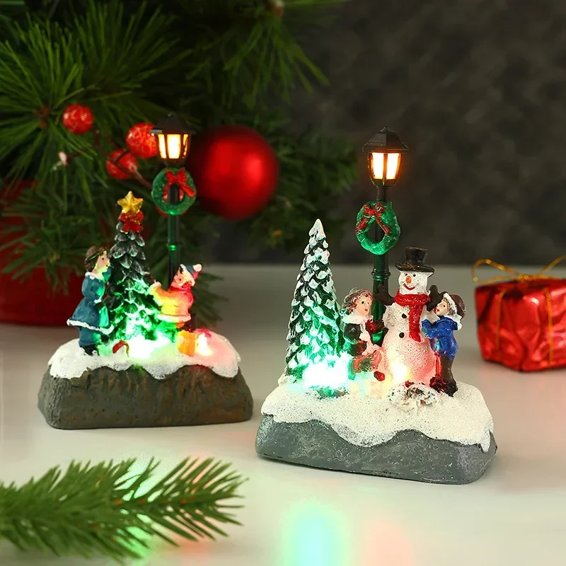 

Креативная Светодиодная настольная лампа в виде ночной подсветки, мини-снеговик, украшения, рождественские сказочные огни, украшение для спальни, новогодний подарок для детей
