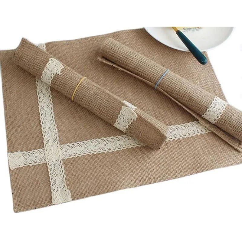 HOT Natural Jute Burlap Printed table place mat pad Cloth dish placemat cup Christmas coffee tea coaster doily kitchen accessory
HOT Natural Jute Burlap Printed table place mat pad Cloth dish placemat cup Christmas coffee tea coaster doily kitchen accessory