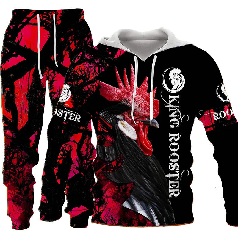 2022 New Funny Rooster Hunting Camo Hoodie + Pants Suit Male Cool 3D Printed Chicken Cock Animal Harajuku Tracksuit Men Sets
2022 New Funny Rooster Hunting Camo Hoodie + Pants Suit Male Cool 3D Printed Chicken Cock Animal Harajuku Tracksuit Men Sets