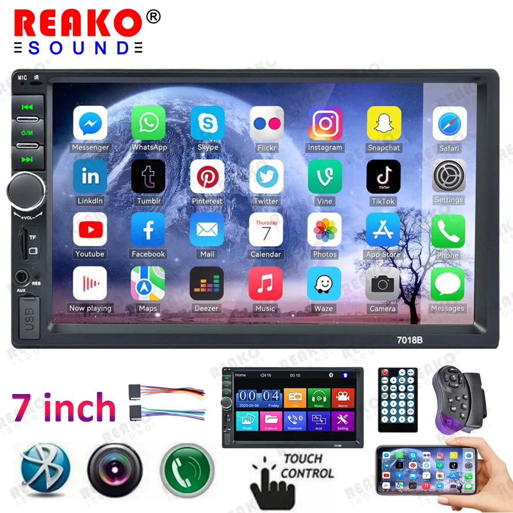 X-REAKO 2 Din Radio 7" HD Multimedia Player 2DIN Touch Screen Auto Audio Car Stereo MP5 Bluetooth USB FM Camera
X-REAKO 2 Din Radio 7" HD Multimedia Player 2DIN Touch Screen Auto Audio Car Stereo MP5 Bluetooth USB FM Camera