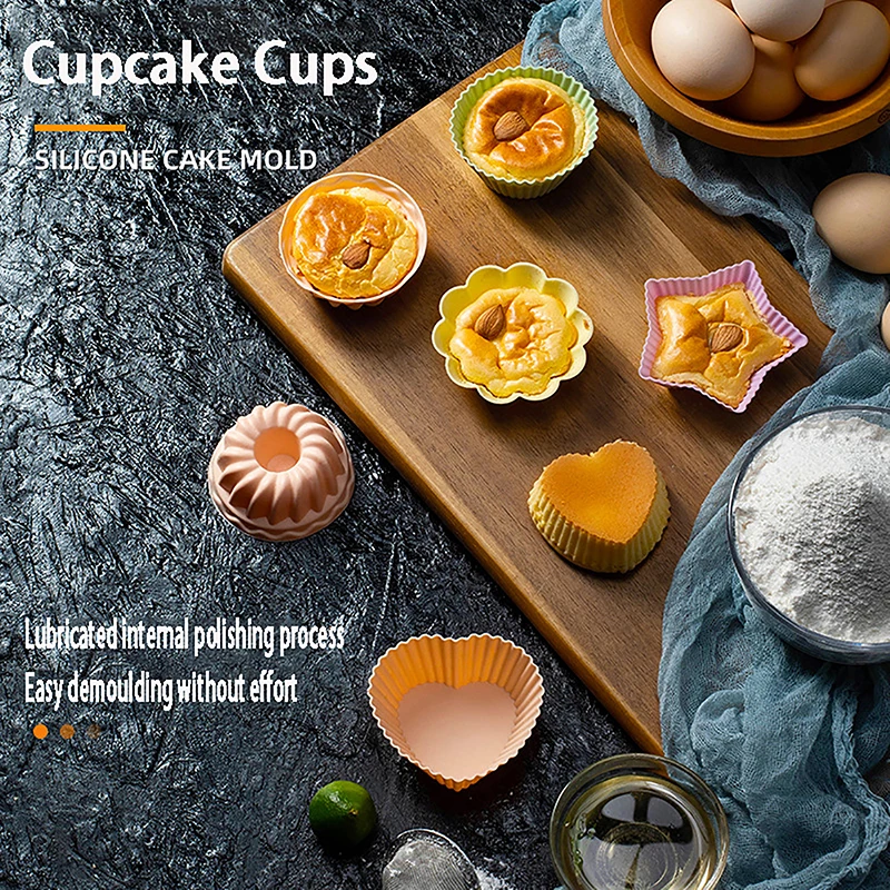 5Pcs Silicone Mold Cupcake Muffin Baking Bakeware Nonstick Heat Resistant Reusable Silicone Cake Molds DIY Cake Decor Tool
5Pcs Silicone Mold Cupcake Muffin Baking Bakeware Nonstick Heat Resistant Reusable Silicone Cake Molds DIY Cake Decor Tool
