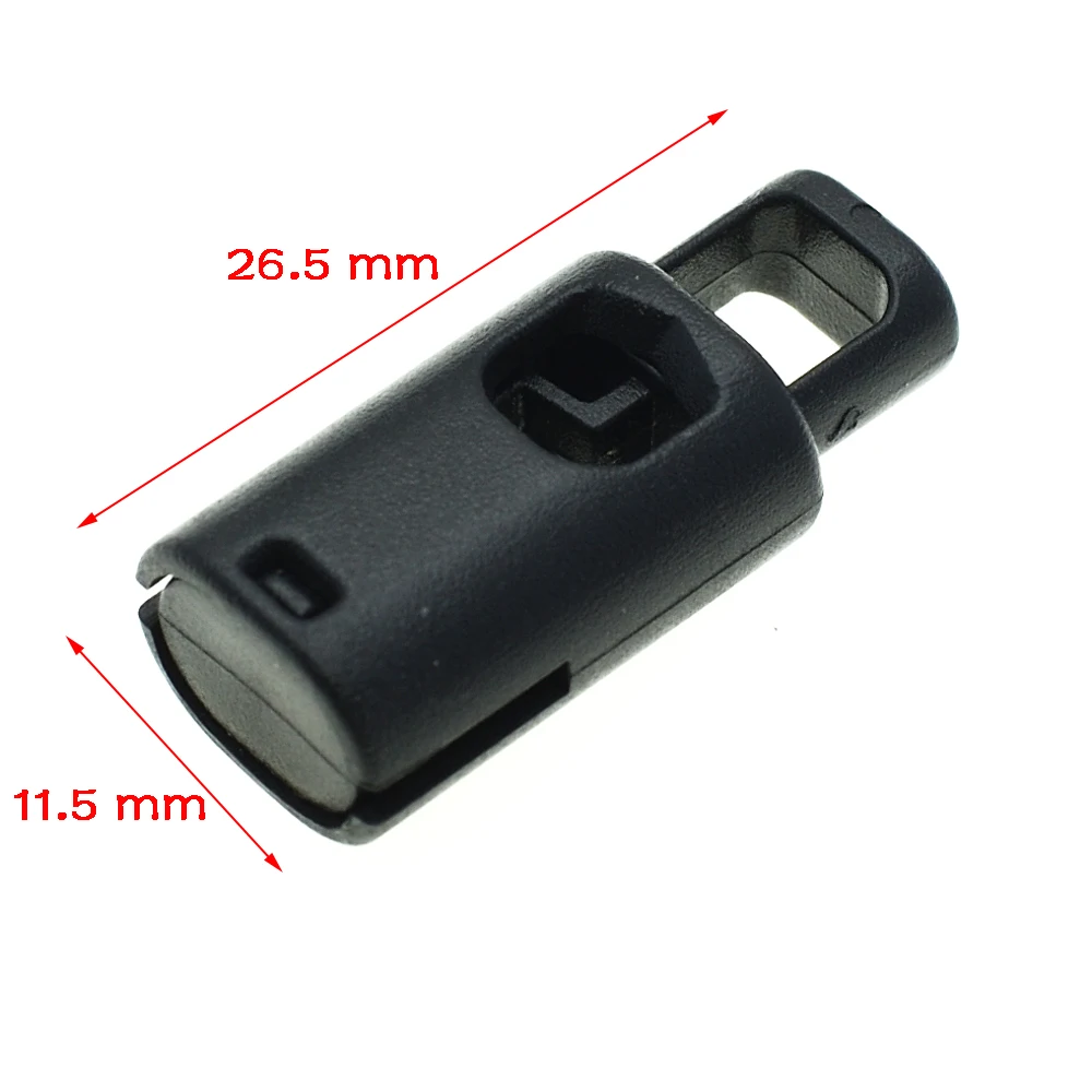 10pcs/pack Cord Lock Stopper Cylinder Barrel Plastic Toggle Clip Cord Buckle For Garment Accessories Black
10pcs/pack Cord Lock Stopper Cylinder Barrel Plastic Toggle Clip Cord Buckle For Garment Accessories Black