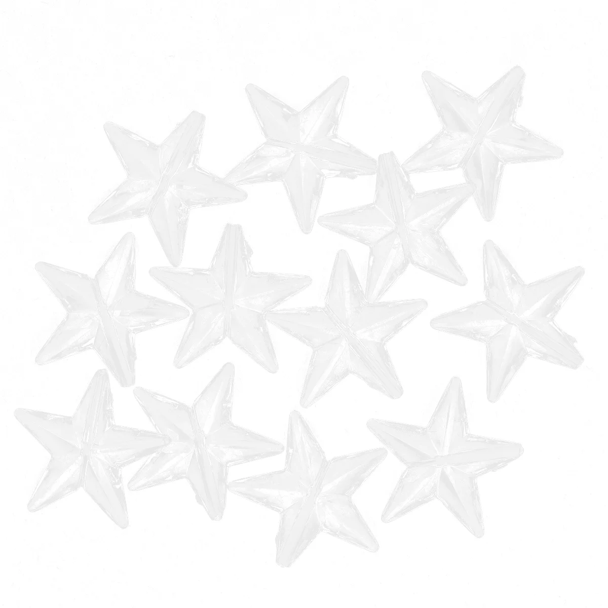 

100 Pcs Christmas Three-dimensional Five-pointed Star Beads Pendent Acrylic Pendant Decor Pentagram DIY Beaded Hanging Ornament