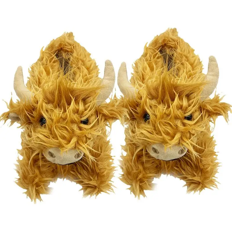 Fuzzy Cow Slippers Anti-Slip Warm Plush Indoor Slippers For Adult Cartoon Highland Cow Plush Animal Slippers For Home Indoor
Fuzzy Cow Slippers Anti-Slip Warm Plush Indoor Slippers For Adult Cartoon Highland Cow Plush Animal Slippers For Home Indoor