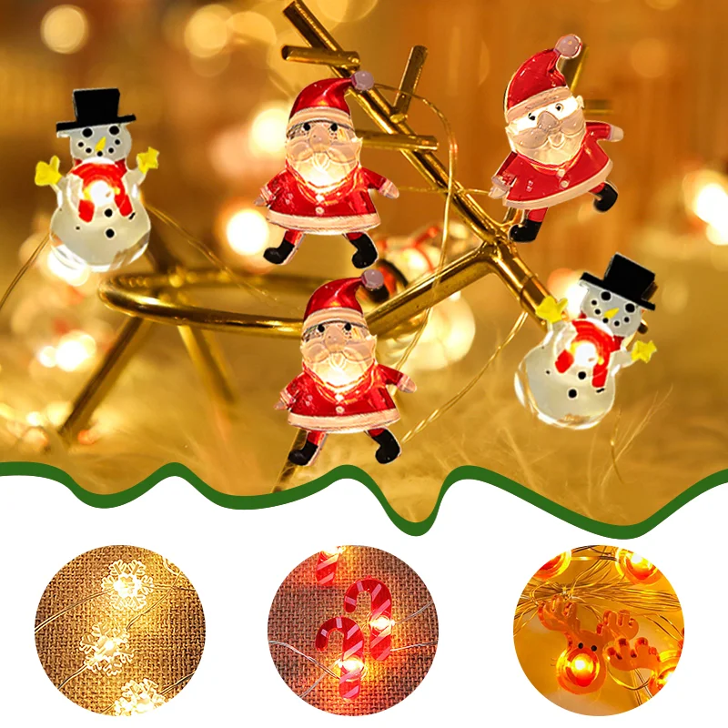 2M Santa Claus Snowman Light String Snowman Elk Copper Wire Light String Christmas Tree Decoration Home Creative Pendant
2M Santa Claus Snowman Light String Snowman Elk Copper Wire Light String Christmas Tree Decoration Home Creative Pendant