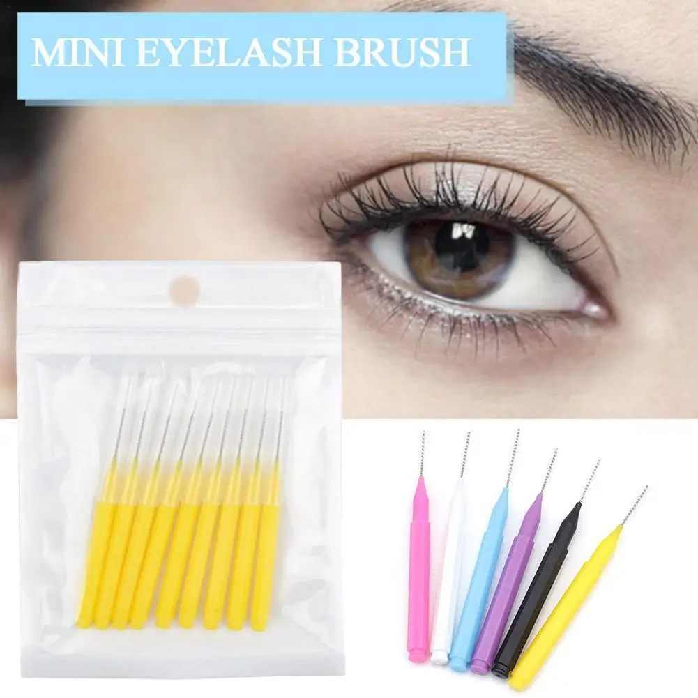 

10PCS/BAG Mini Eyebrow Brush Brow Perm Brush Disposable Brow Micro Bendable Eyelash Brushes Brush Applicators Lifting Too M Z9E0