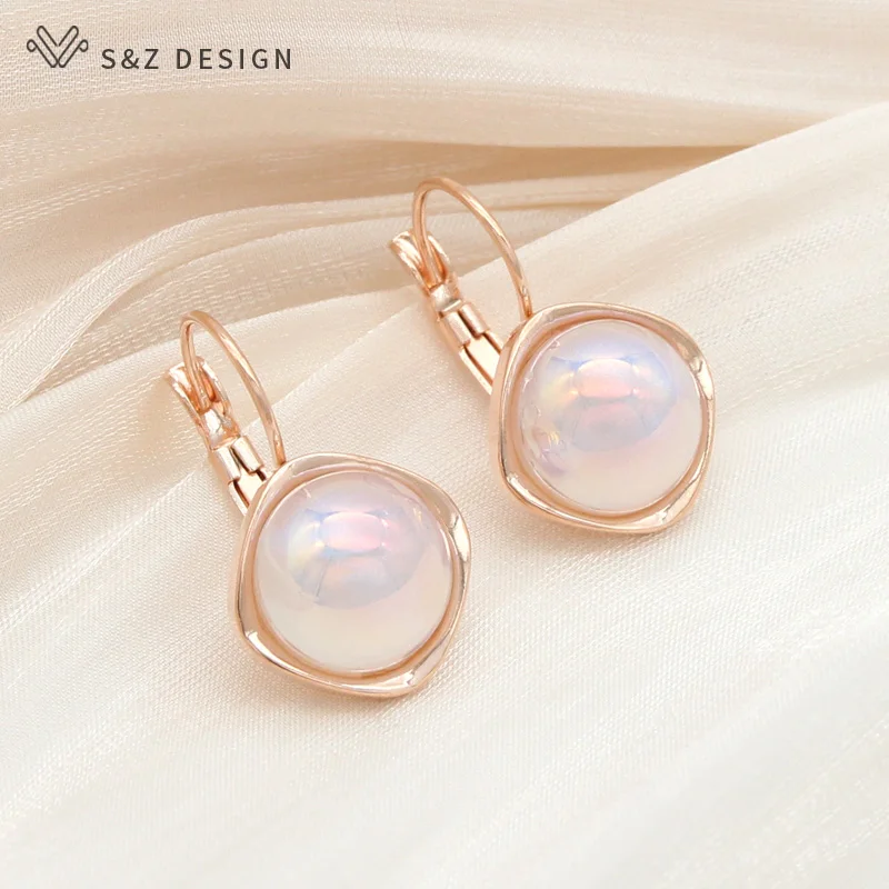 S&Z DESIGN 2022 New Arrival Trendy Luxury Round Crystal Simulated-pearl Dangle Earrings For Women Elegant 585 Rose Gold Jewelry
S&Z DESIGN 2022 New Arrival Trendy Luxury Round Crystal Simulated-pearl Dangle Earrings For Women Elegant 585 Rose Gold Jewelry