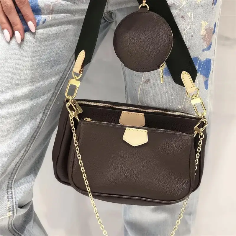 

Luxury Design Fashion Ladies Three-Piece Cross-body Bag Women's POCHETTE FELICIE Wallet Chain Shoulder Bags New Handbag