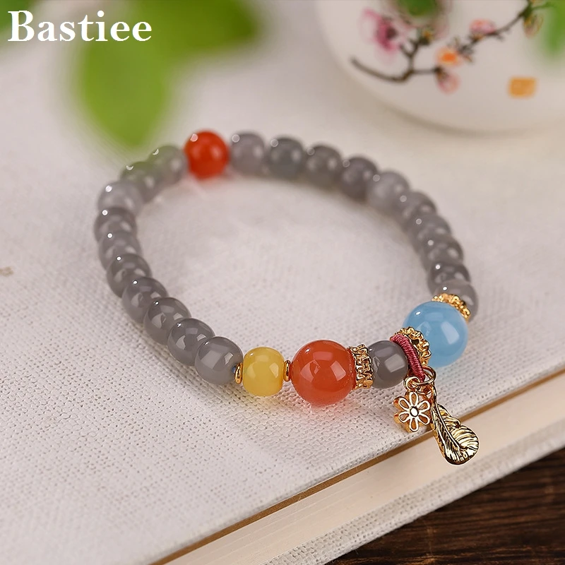 

Bastiee Silver 925 Gilded Bracelet for Women Chinese South Red Honey Wax Hetian Jade Smoke Purple Jade Pulseras Mujer