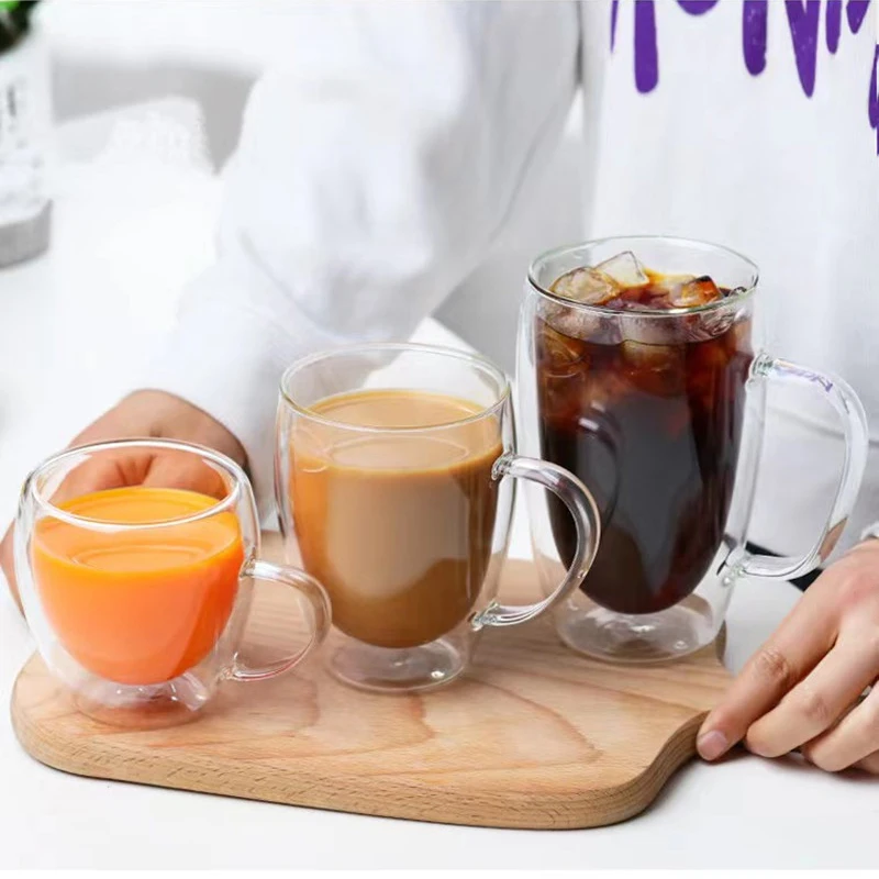 80-450ml Heat-resistant Double Glass Cup Coffee Mug Tea Milk Lemon Juice Coffee Water Cup Bar Drinkware Lover Gift Creativity
80-450ml Heat-resistant Double Glass Cup Coffee Mug Tea Milk Lemon Juice Coffee Water Cup Bar Drinkware Lover Gift Creativity