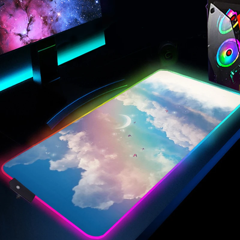 Cloud RGB Luminous Large Mouse Pad Xxl Led BACKLIGHT Pc Gamer Accessories With wire Backlit Desk Protector Mousepad Keyboard Mat
Cloud RGB Luminous Large Mouse Pad Xxl Led BACKLIGHT Pc Gamer Accessories With wire Backlit Desk Protector Mousepad Keyboard Mat