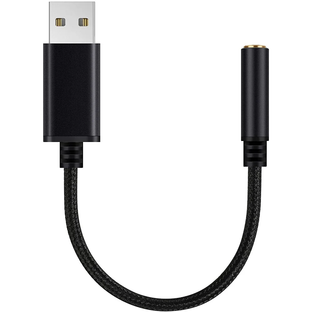 USB to 3.5mm Headphone Jack Audio Adapter,External Stereo Sound Card for PC, Laptop,for PS4,for Mac Etc (0.6 Feet,Black)
USB to 3.5mm Headphone Jack Audio Adapter,External Stereo Sound Card for PC, Laptop,for PS4,for Mac Etc (0.6 Feet,Black)