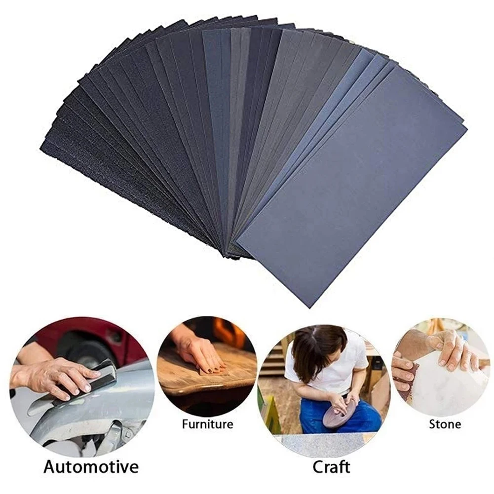 28pcs 9*3.6 Inch Sandpaper Set Silicon Carbide 120-3000 Grit Wet Dry Sanding Cuttable For Polishing Buffing Craft Wood Metal
28pcs 9*3.6 Inch Sandpaper Set Silicon Carbide 120-3000 Grit Wet Dry Sanding Cuttable For Polishing Buffing Craft Wood Metal