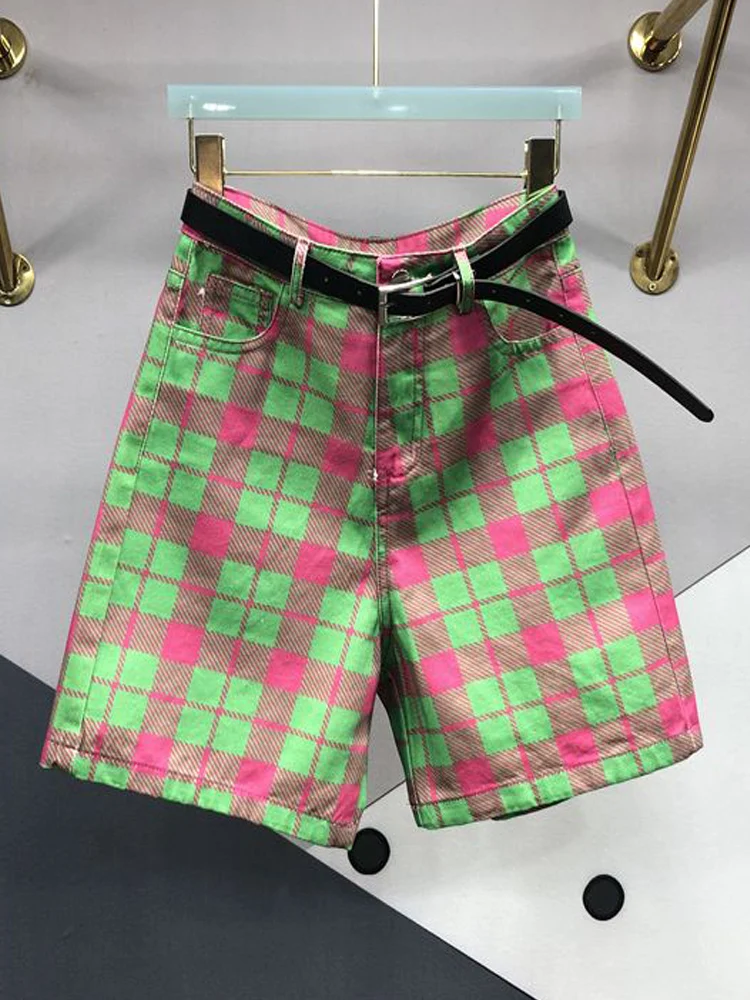 Женские джинсовые брюки в клетку, универсальные прямые брюки с широкими штанинами и завышенной талией, с принтом в клетку, в уличном стиле, с блокировкой цветов, весна-лето
Женские джинсовые брюки в клетку, универсальные прямые брюки с широкими штанинами и завышенной талией, с принтом в клетку, в уличном стиле, с блокировкой цветов, весна-лето