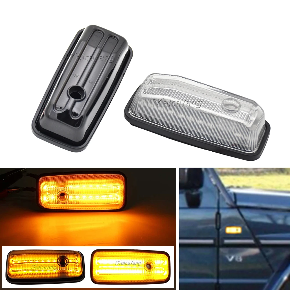 2x Side Marker Lights For Mercedes Benz G-Class W461 W463 G500 G550 G55 G63 G65 Dynamic Turn Signal Lamps Sequential Blinker 
2x Side Marker Lights For Mercedes Benz G-Class W461 W463 G500 G550 G55 G63 G65 Dynamic Turn Signal Lamps Sequential Blinker