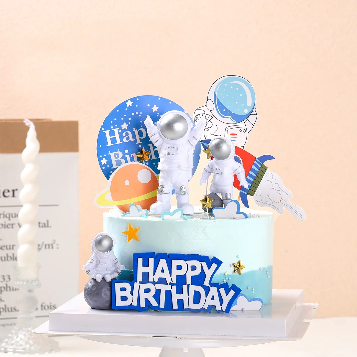 Astronaut Cake Decoration Outer Space Birthday Decoration Boy Astronaut Cake Topper Planet UFO Party Kids Baby Shower Tools
Astronaut Cake Decoration Outer Space Birthday Decoration Boy Astronaut Cake Topper Planet UFO Party Kids Baby Shower Tools