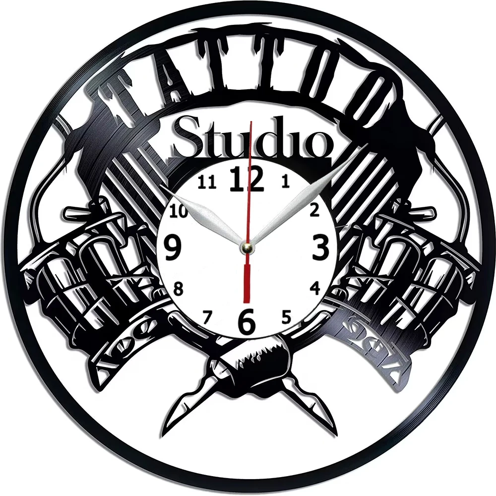 Настенные часы для тату-студии, эксклюзивные виниловые ретро-часы с пластинами, подарок для тату-салона, подарок мужчине на день рождения, Xm 
Настенные часы для тату-студии, эксклюзивные виниловые ретро-часы с пластинами, подарок для тату-салона, подарок мужчине на день рождения, Xm