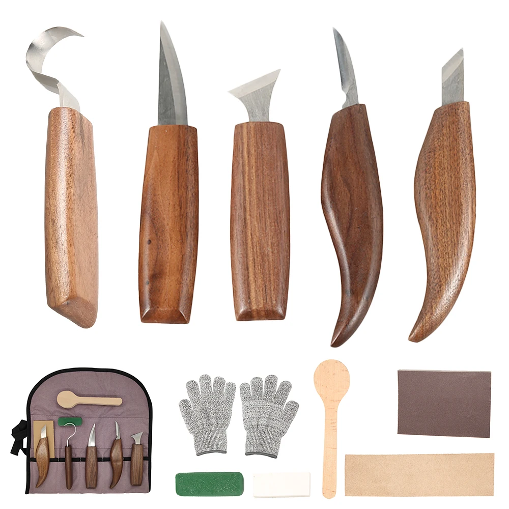 12pcs Wood Carving Knife Chisel Woodworking Cutter Hand Tool Set Sharp-edged DIY Wood Peeling Sculptural Spoon Carpenter Tools
12pcs Wood Carving Knife Chisel Woodworking Cutter Hand Tool Set Sharp-edged DIY Wood Peeling Sculptural Spoon Carpenter Tools