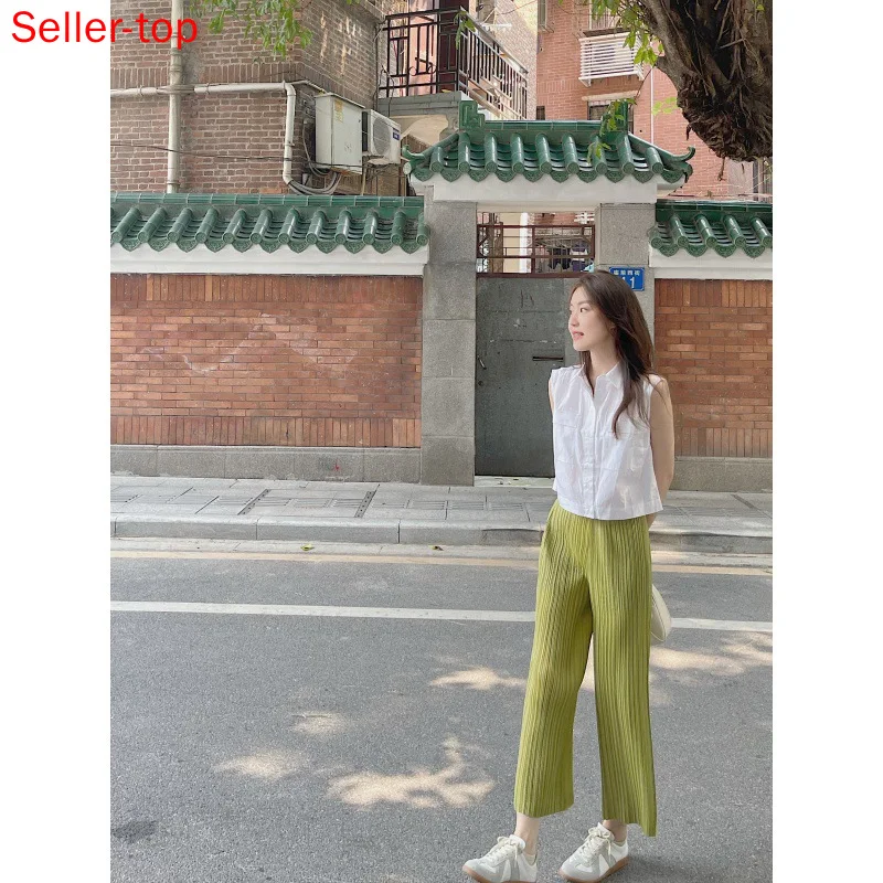 Miyake Pleated Pants Ninth Pants Summer Thin Women's Straight-leg Pants Pleated Pants Organ Pants Wide-leg Pants Casual Pants
Miyake Pleated Pants Ninth Pants Summer Thin Women's Straight-leg Pants Pleated Pants Organ Pants Wide-leg Pants Casual Pants