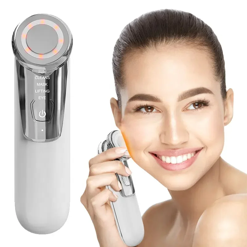 

RF Facial V-face Lifting And Tightening Massage Multifunctional Color Light Micro Current Introduction Beauty Instrument