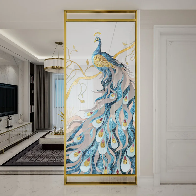 Nordic American Light Luxury Aluminum Alloy Ceiling Subareas Screens Living Room Entrance Home Metal Seat Screen Peacock Figure
Nordic American Light Luxury Aluminum Alloy Ceiling Subareas Screens Living Room Entrance Home Metal Seat Screen Peacock Figure