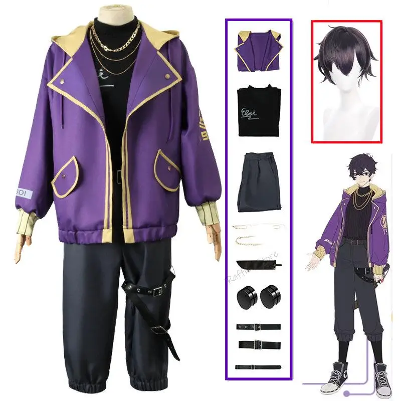 Shoto Shxtou Cosplay Anime VTuber Cosplay Costume Wig Men Fancy Party Suit Wig Purple Jacket Coat Halloween Carnival Uniform
Shoto Shxtou Cosplay Anime VTuber Cosplay Costume Wig Men Fancy Party Suit Wig Purple Jacket Coat Halloween Carnival Uniform