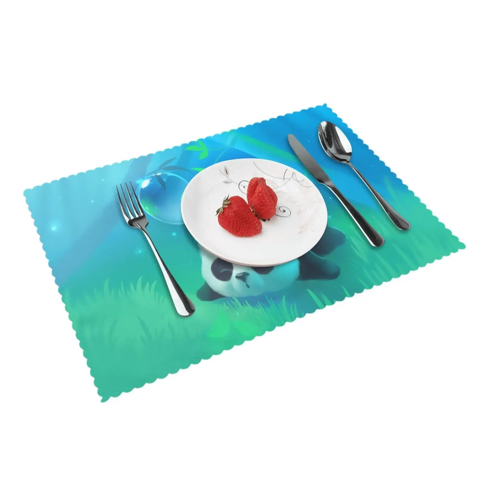 Cute Panda Table Mat Polyester Christmas Single Side Printed 12x18 Inch Strong Heat Resistance Set of 4 Placemats for Table
Cute Panda Table Mat Polyester Christmas Single Side Printed 12x18 Inch Strong Heat Resistance Set of 4 Placemats for Table