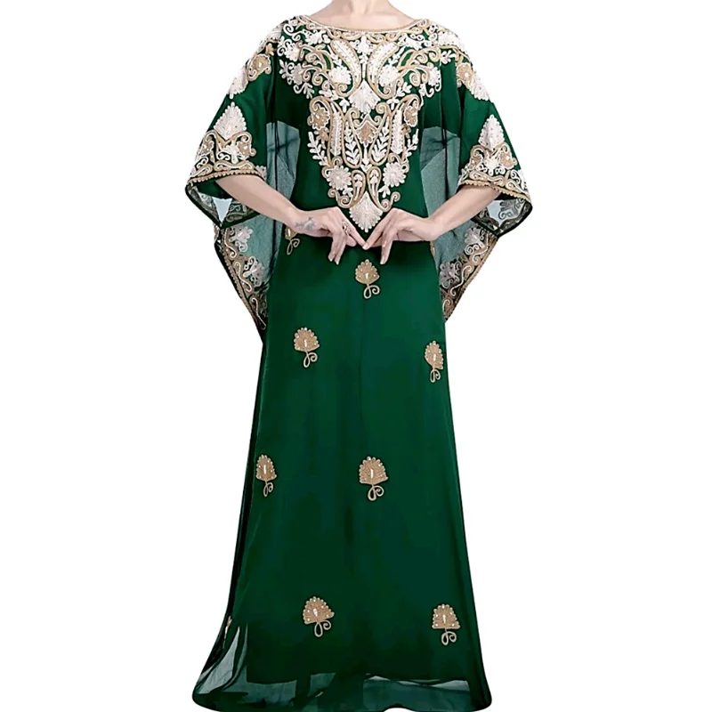 Green Georgette Stone Work Dubai Kaftan Farasha Abaya Caftan European and American Fashion Trends
Green Georgette Stone Work Dubai Kaftan Farasha Abaya Caftan European and American Fashion Trends