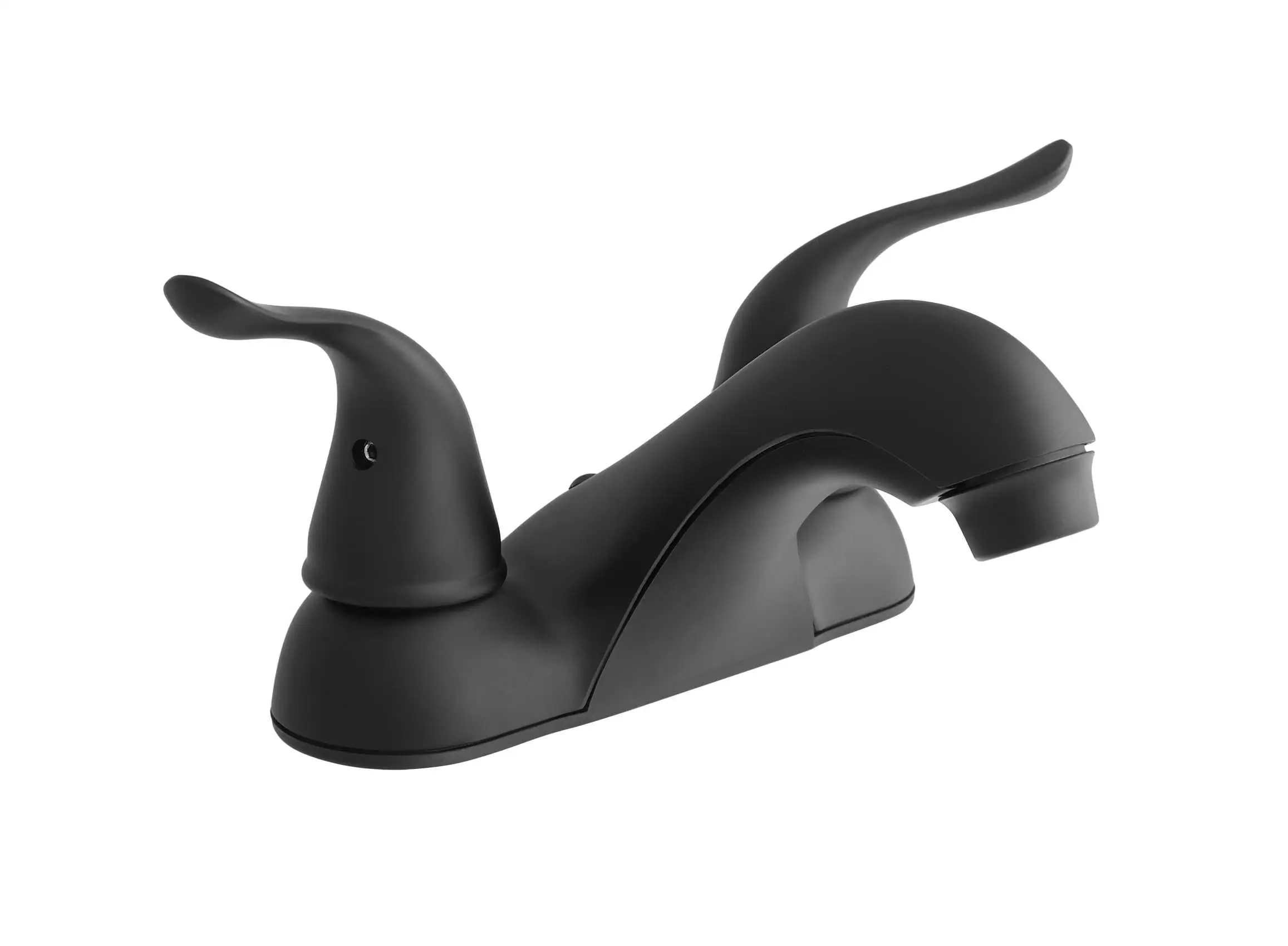 Mainstays 4-inch Centerset Dual Handle Bathroom Sink Faucet, Matte Black, with Push Pop-up
Mainstays 4-inch Centerset Dual Handle Bathroom Sink Faucet, Matte Black, with Push Pop-up