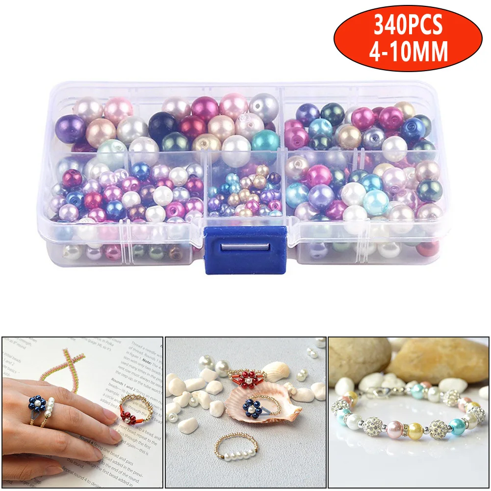 340PCS 4-10mm Mixed Pearlized Round Glass Pearl Beads Mixed Color For Jewelry Necklaces Bracelets Making DIY Crafts Wholesale
340PCS 4-10mm Mixed Pearlized Round Glass Pearl Beads Mixed Color For Jewelry Necklaces Bracelets Making DIY Crafts Wholesale