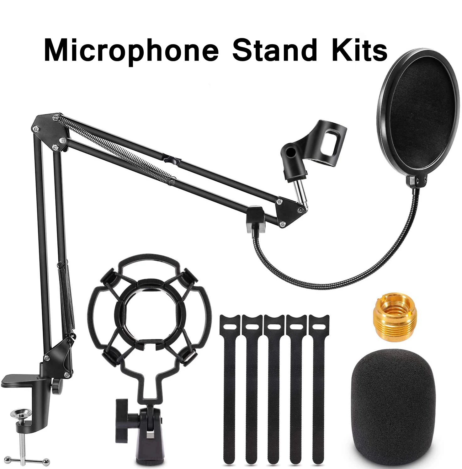 Microphone Stand For Blue Yeti Adjustable Suspension Boom Scissor Arm Holder with Pop Filter/5/8”Screw Mic Shock Mount for bm800
Microphone Stand For Blue Yeti Adjustable Suspension Boom Scissor Arm Holder with Pop Filter/5/8”Screw Mic Shock Mount for bm800