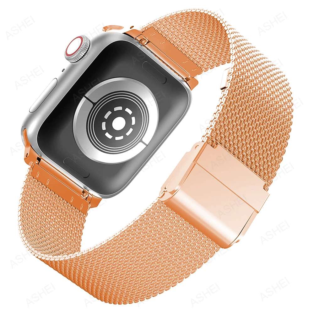 For iwatch se apple watch 7 45mm 41mm Stainless steel strap for apple watch series 6 5 4 3 40mm 44mm 38mm 42mm band mesh loop
For iwatch se apple watch 7 45mm 41mm Stainless steel strap for apple watch series 6 5 4 3 40mm 44mm 38mm 42mm band mesh loop