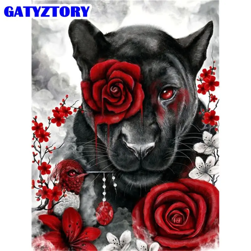 GATYZTORY Diamond Embroidery Rose Panther Animal Cross Stitch 5d Diy Diamond Painting Mosaic Full Square Handicraft Home Decor
GATYZTORY Diamond Embroidery Rose Panther Animal Cross Stitch 5d Diy Diamond Painting Mosaic Full Square Handicraft Home Decor