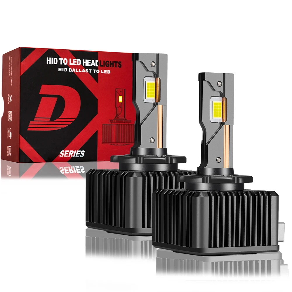 Автомобильные лампы головного света YHKOMS D1S D3S, HID D2S, D4S, D5S, D8S, D1R, D2R, D3R, Turbo светодиодный, 6000 лм, чип CSP, K, белый, 90 Вт, Plug & Play