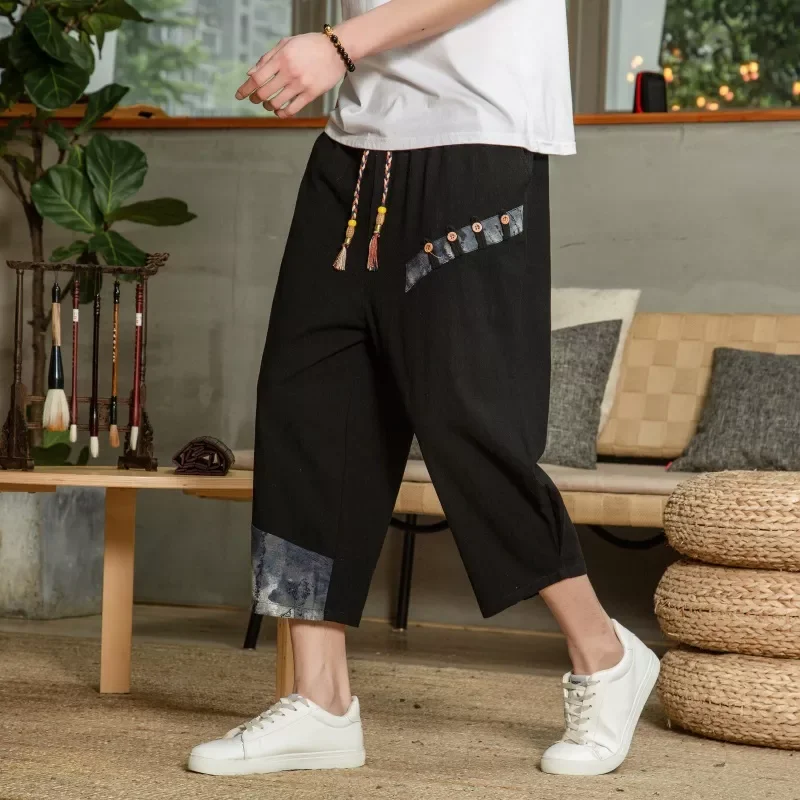 Man Pants 2021 Summer Baggy Male Harem Pants Cotton Linen Vintage Elastic Waist Casual Sweatpants Men Trousers 5XL
Man Pants 2021 Summer Baggy Male Harem Pants Cotton Linen Vintage Elastic Waist Casual Sweatpants Men Trousers 5XL