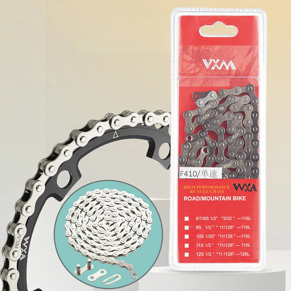 MTB Road Bike Parts Bicycle Chain Single Speed MTB Chains 114L Single Speed Full Electroplating Chain Carbon Steel High Rigidit
MTB Road Bike Parts Bicycle Chain Single Speed MTB Chains 114L Single Speed Full Electroplating Chain Carbon Steel High Rigidit