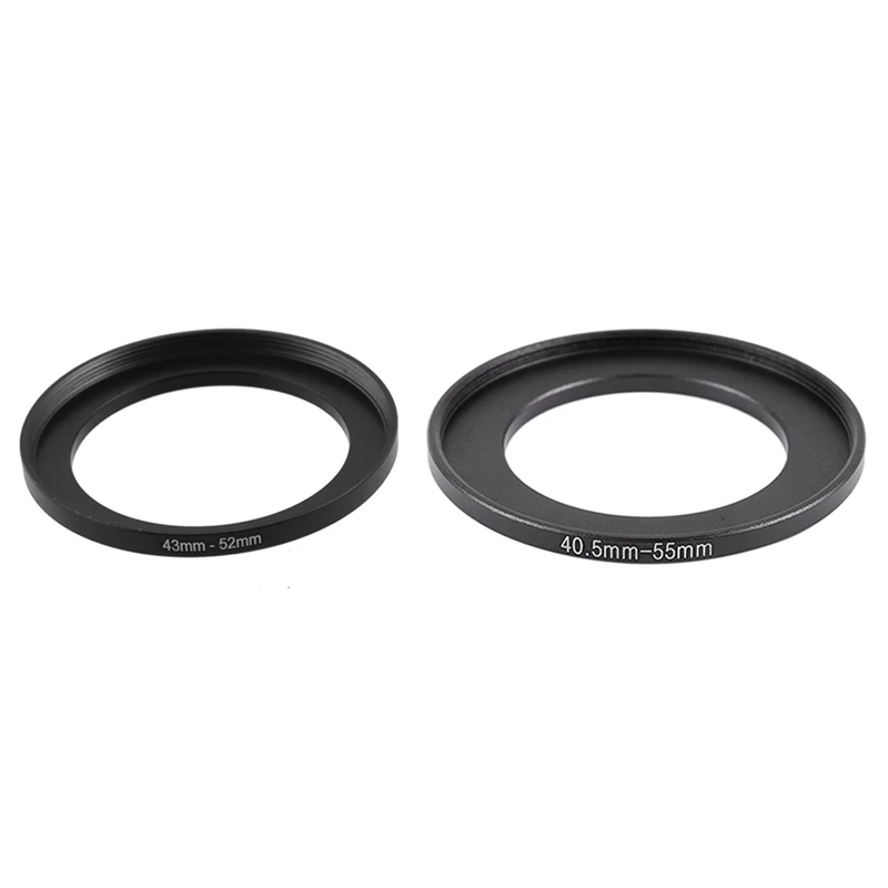 2 Pcs Camera Repairing Metal Step Up Filter Ring Adapter, 43Mm-52Mm & 40.5Mm-55Mm
2 Pcs Camera Repairing Metal Step Up Filter Ring Adapter, 43Mm-52Mm & 40.5Mm-55Mm