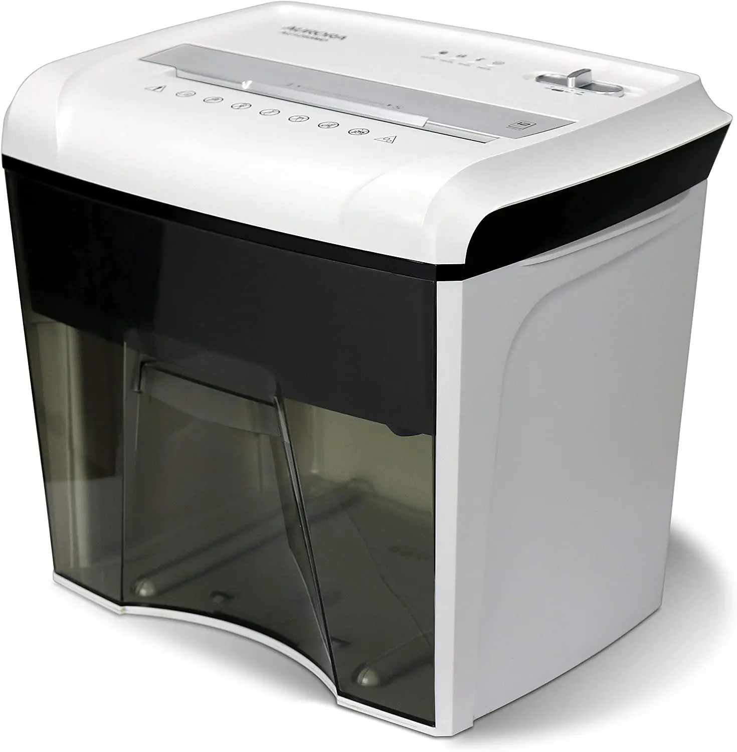 

AU1285MD Compact Desktop-Style High Security 12-Sheet Micro-Cut Paper and CD/Credit Card/Junk Mail Pullout Basket Shredder, Whit