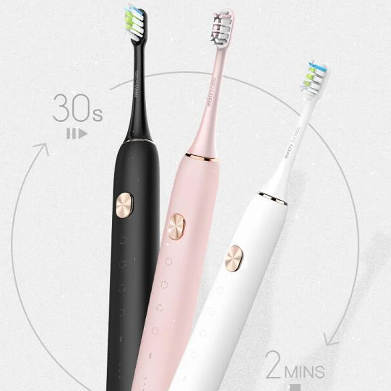 

Электрическая зубная щетка X3, мощный ультразвуковой прибор для чистки зубов, с зарядкой от USB, автоматическое умное отбеливание зубов для вз...