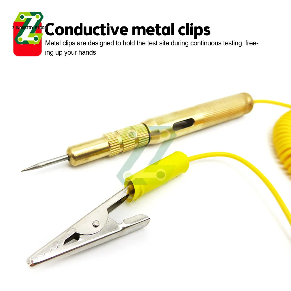 DC 6V 12V 24V Copper Auto Car Light Circuit Tester Lamp Voltage Test Pen Detector Probe Light System Test Electricity Inspection
DC 6V 12V 24V Copper Auto Car Light Circuit Tester Lamp Voltage Test Pen Detector Probe Light System Test Electricity Inspection